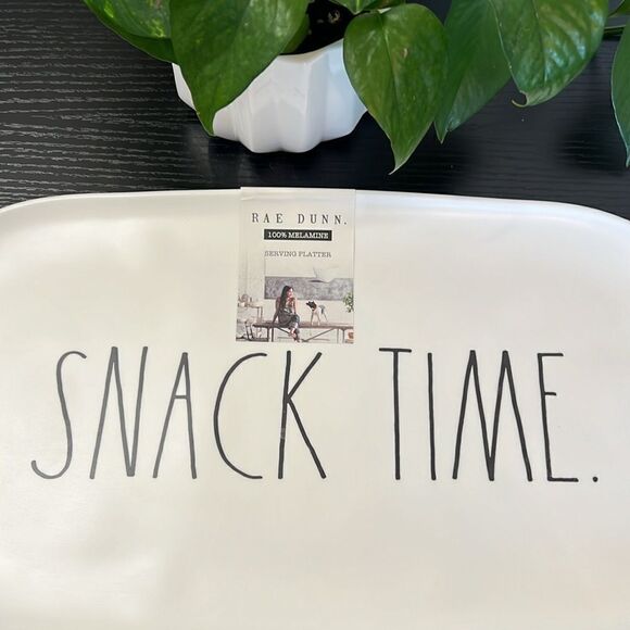 Rae Dunn Melamine SNACK TIME. Large Platter - NWT - Picture 4 of 6